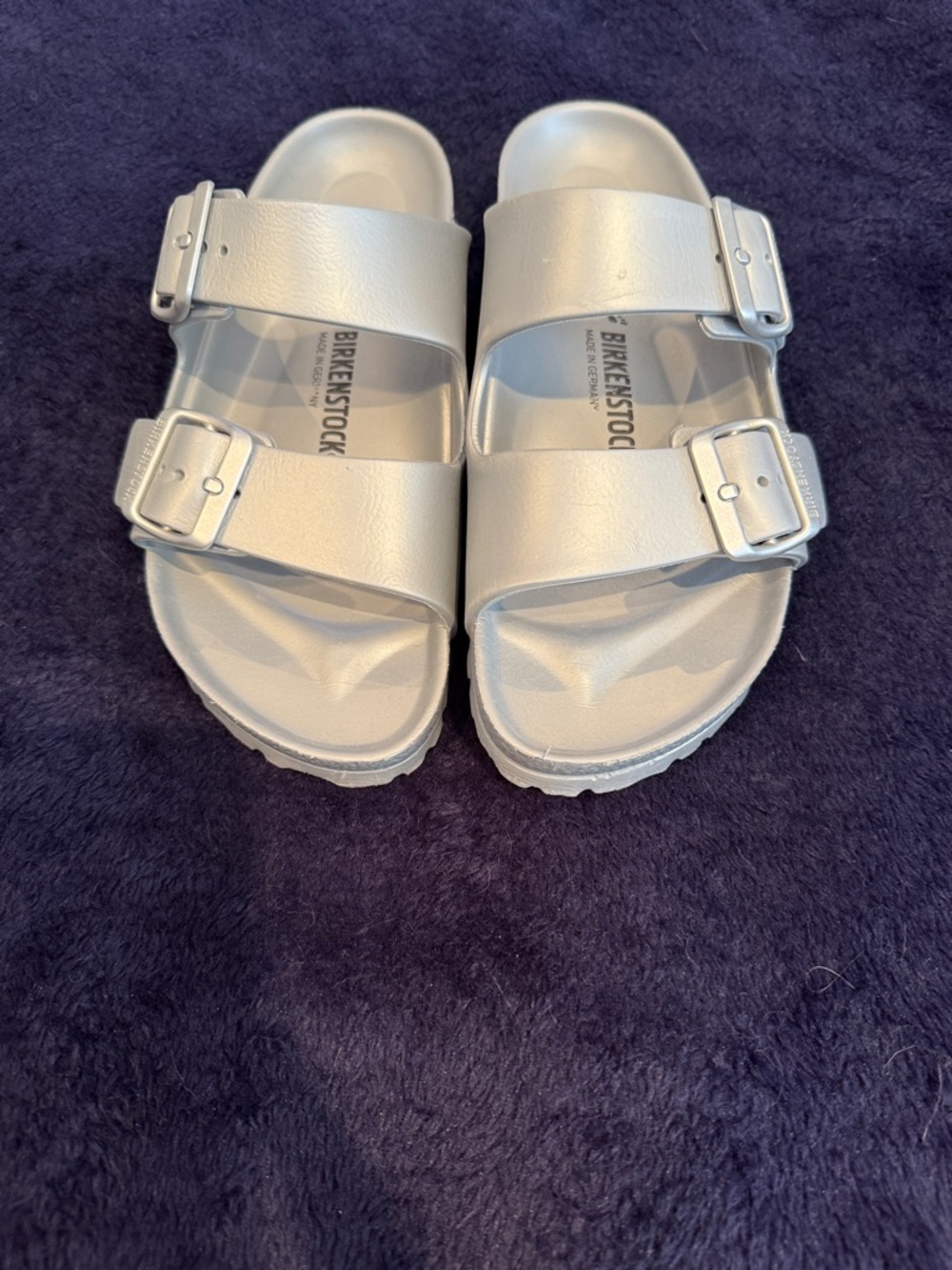 Birkenstock Silver Double Strap EVA Sandals